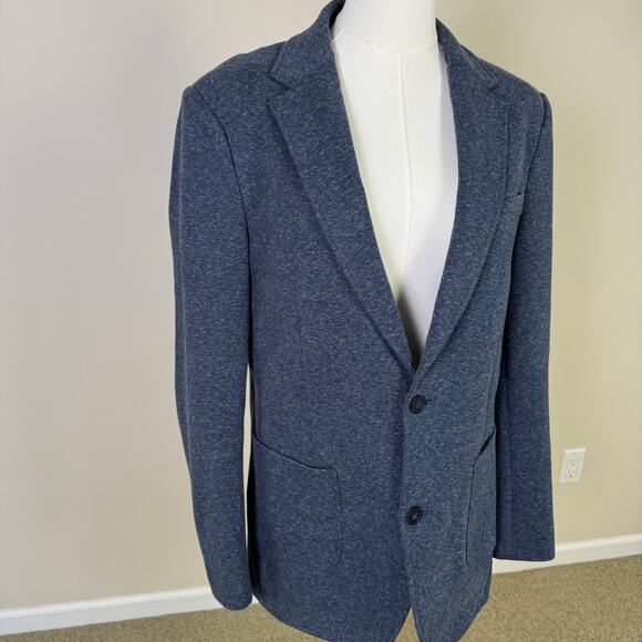 Artefact Heather Blue Knit 2 Button Blazer US Men's M - Picture 3 of 8